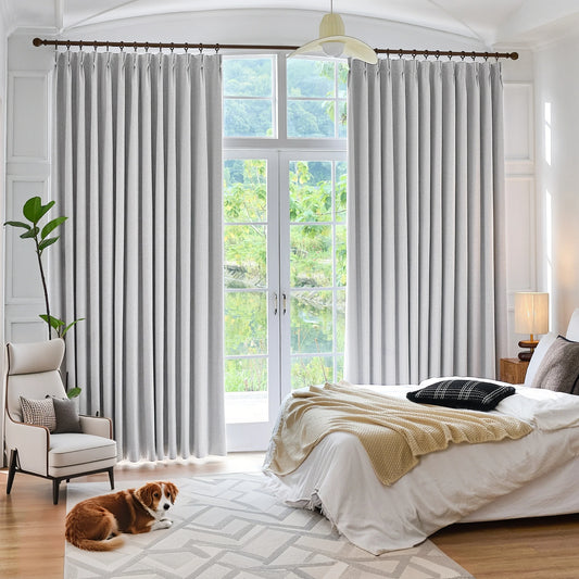 Orion Blackout Curtains White Gray