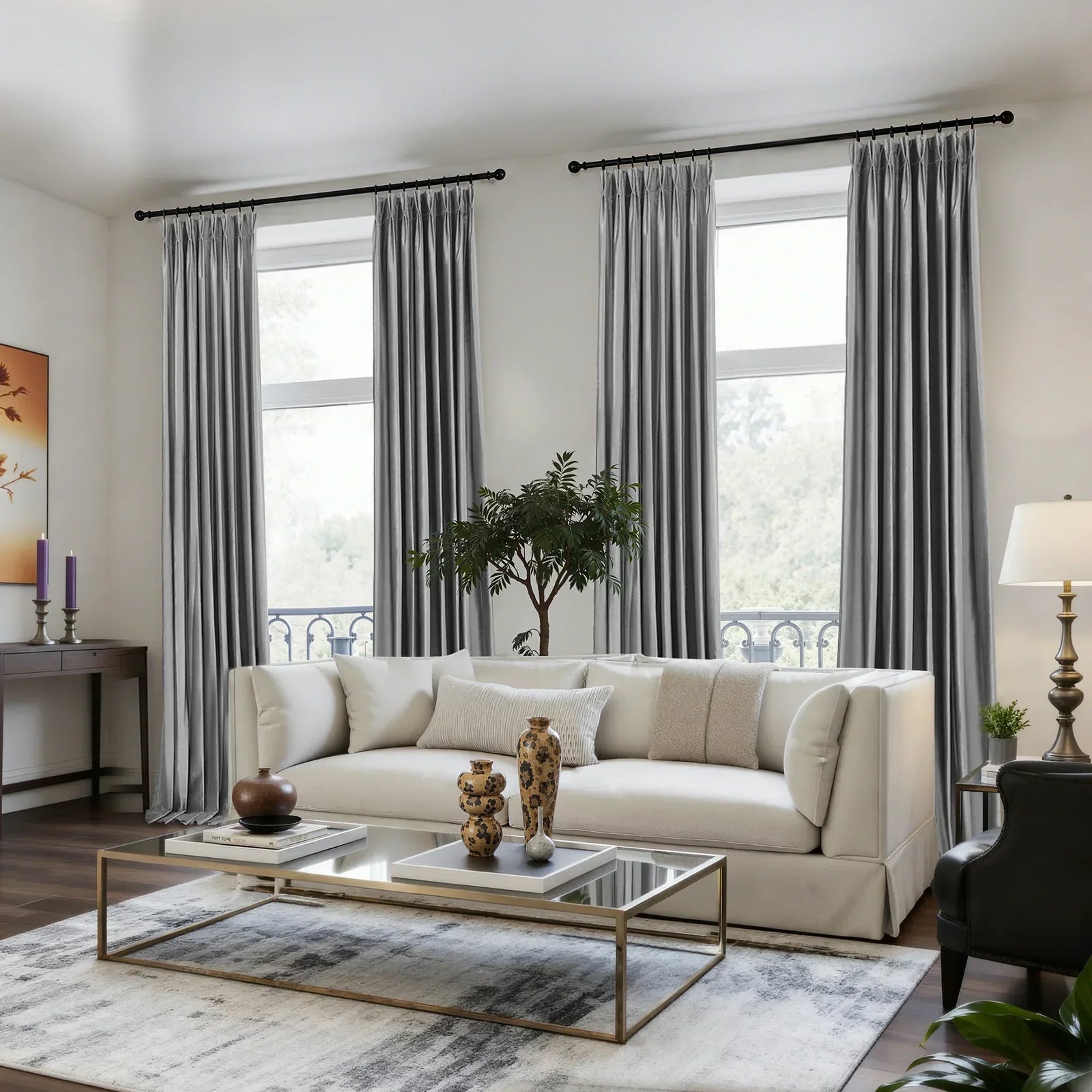 Living room curtain matching design diagram