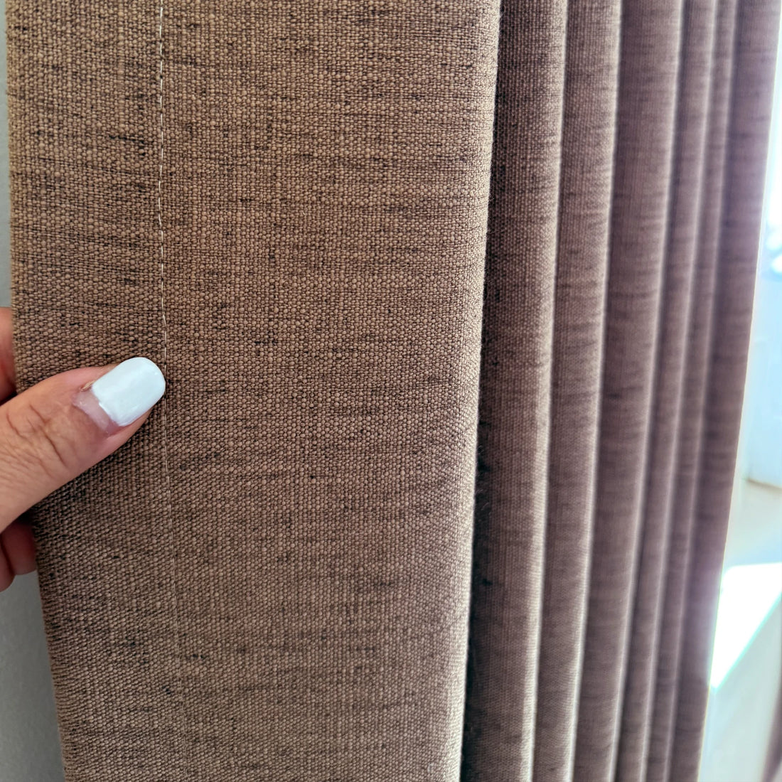 Jasper Dotted Linen Blend Curtains