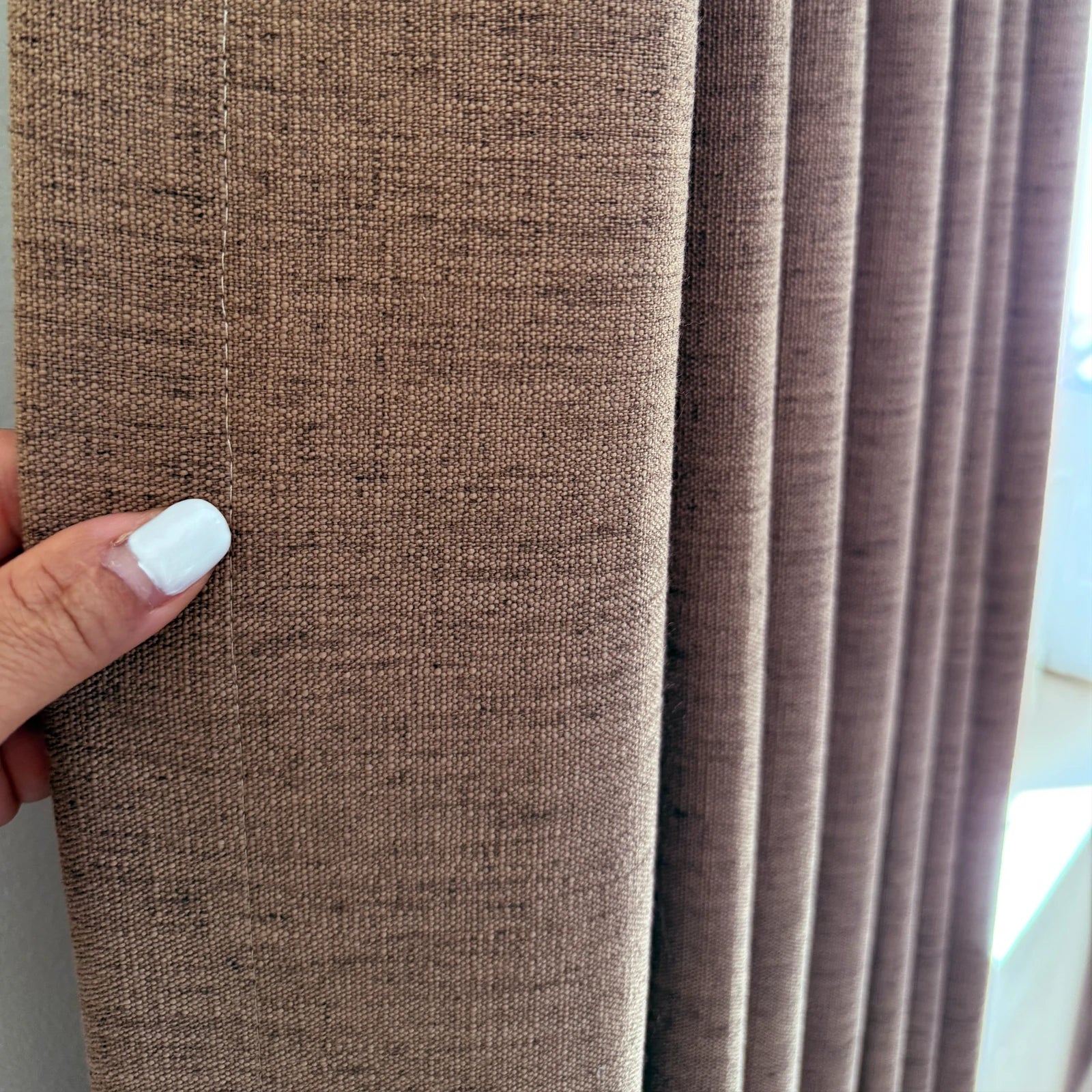 Jasper Dotted Linen Blend Curtains