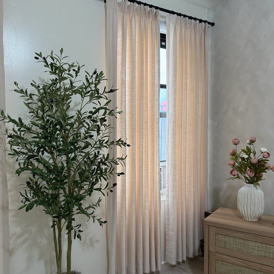 Jasper Dotted Linen Blend Curtains