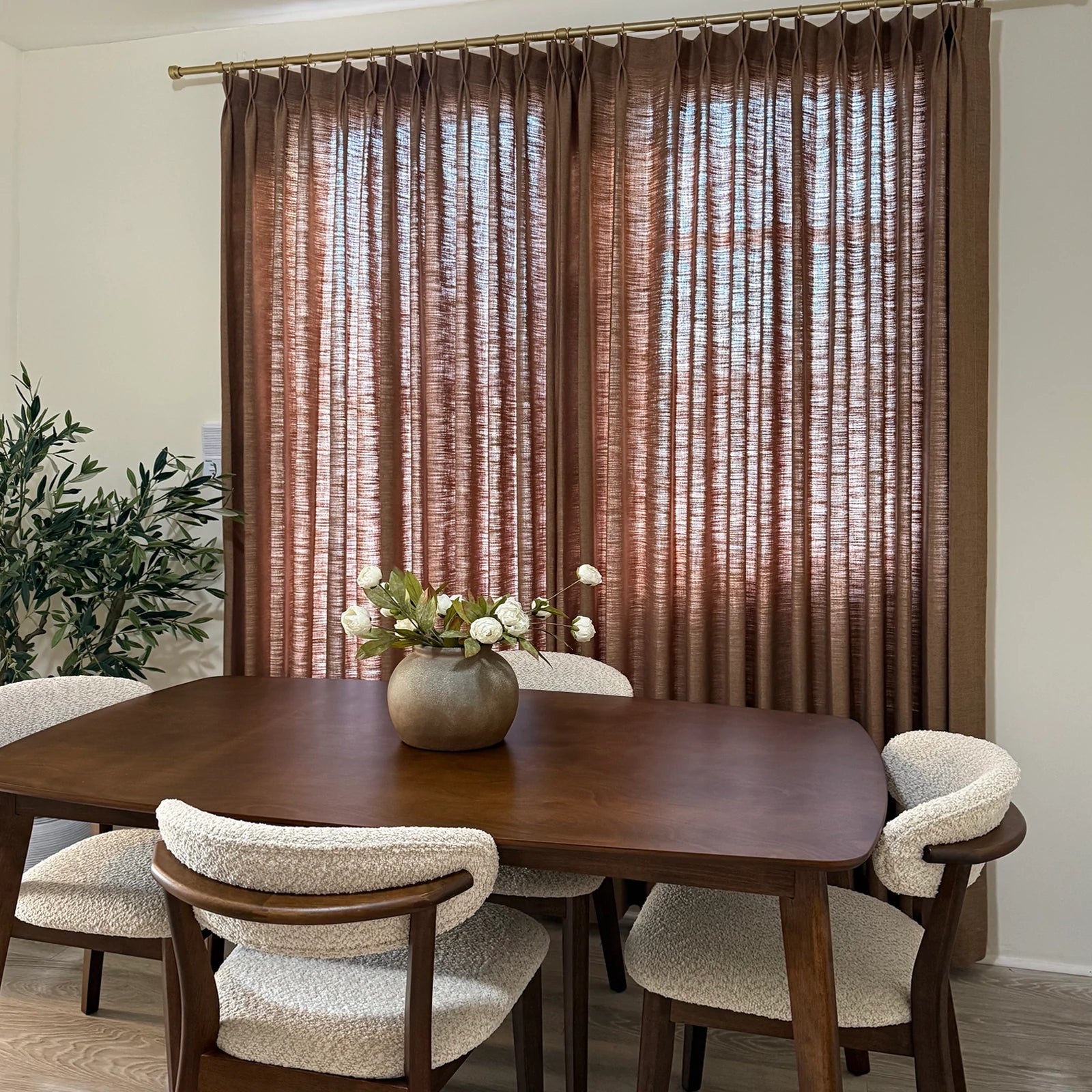 Jasper Dotted Linen Blend Curtains