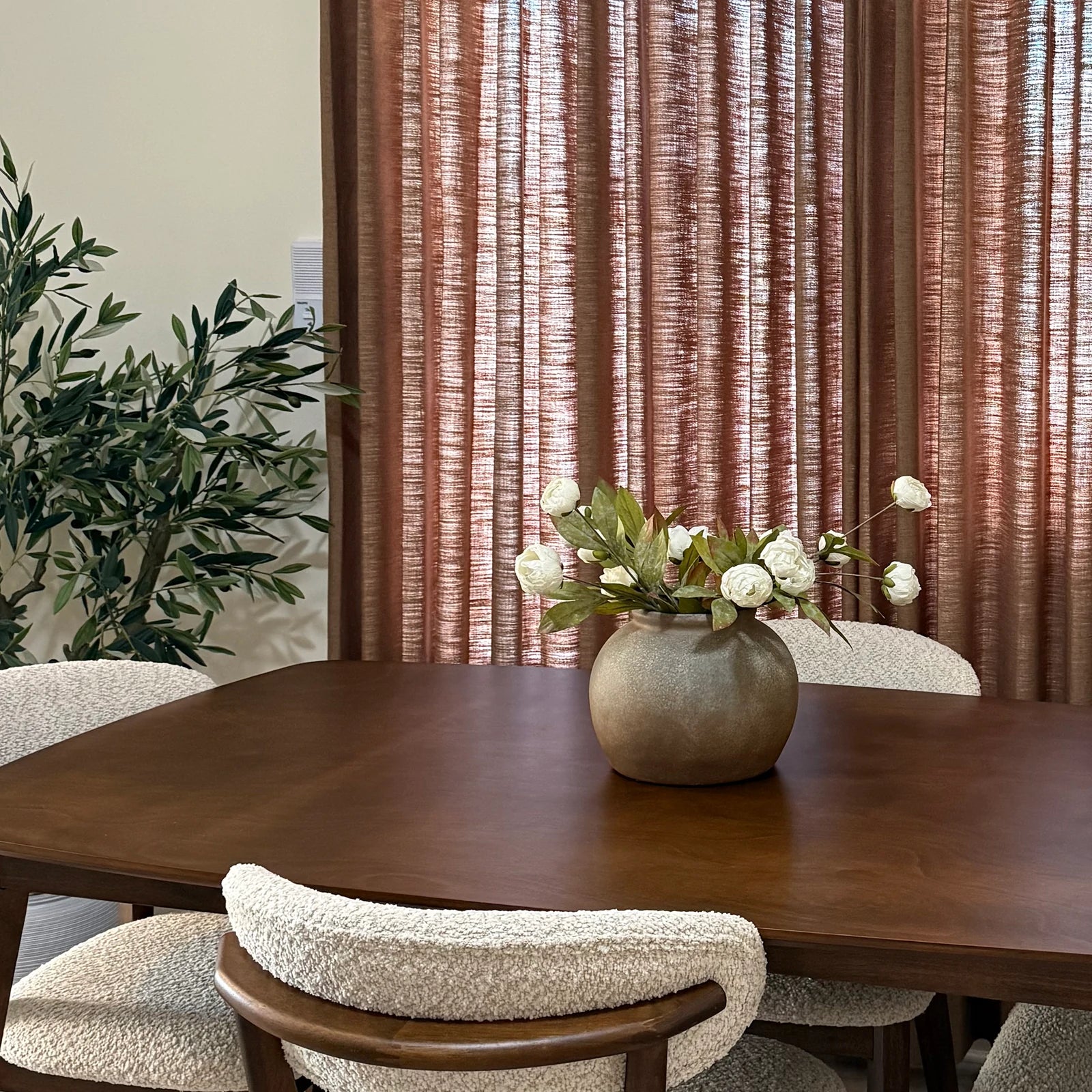 Jasper Dotted Linen Blend Curtains