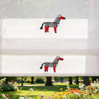 Bonnie Little Pony Embroidered Sheer Roman Shades