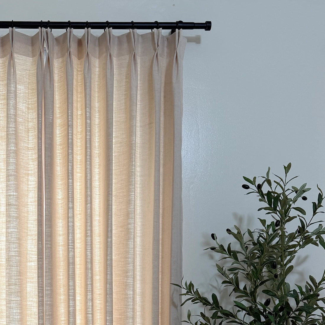 Jasper Dotted Linen Blend Curtains