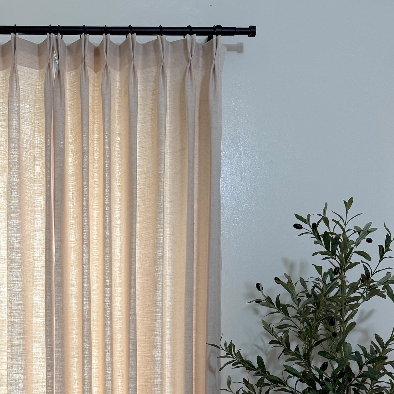 Jasper Dotted Linen Blend Curtains
