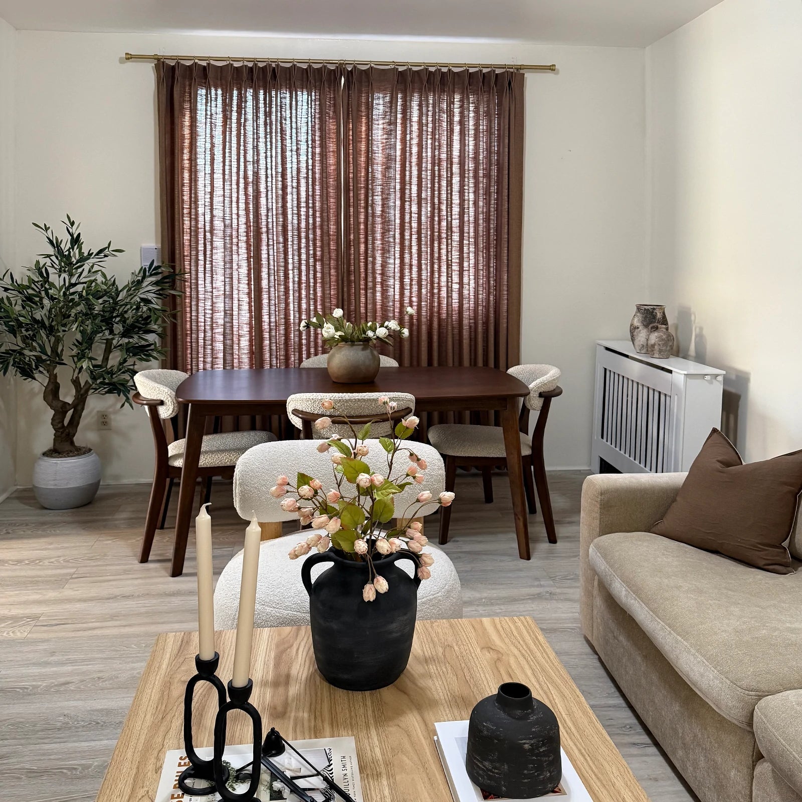 Jasper Dotted Linen Blend Curtains