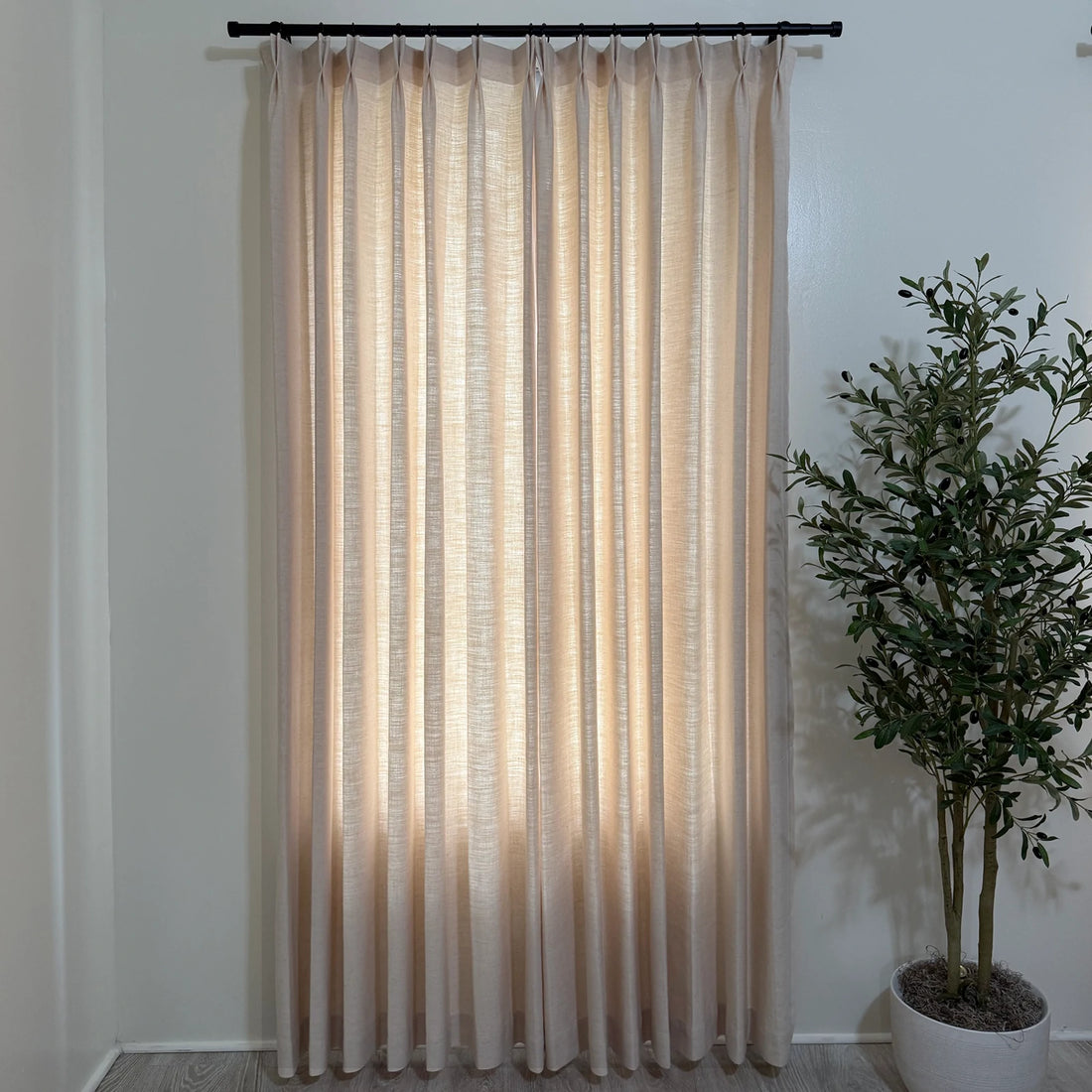 Jasper Dotted Linen Blend Curtains