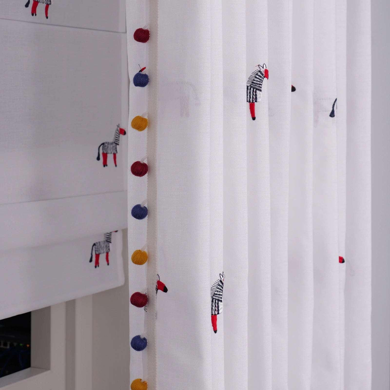 Bonnie Little Pony Embroidered Sheer Curtains