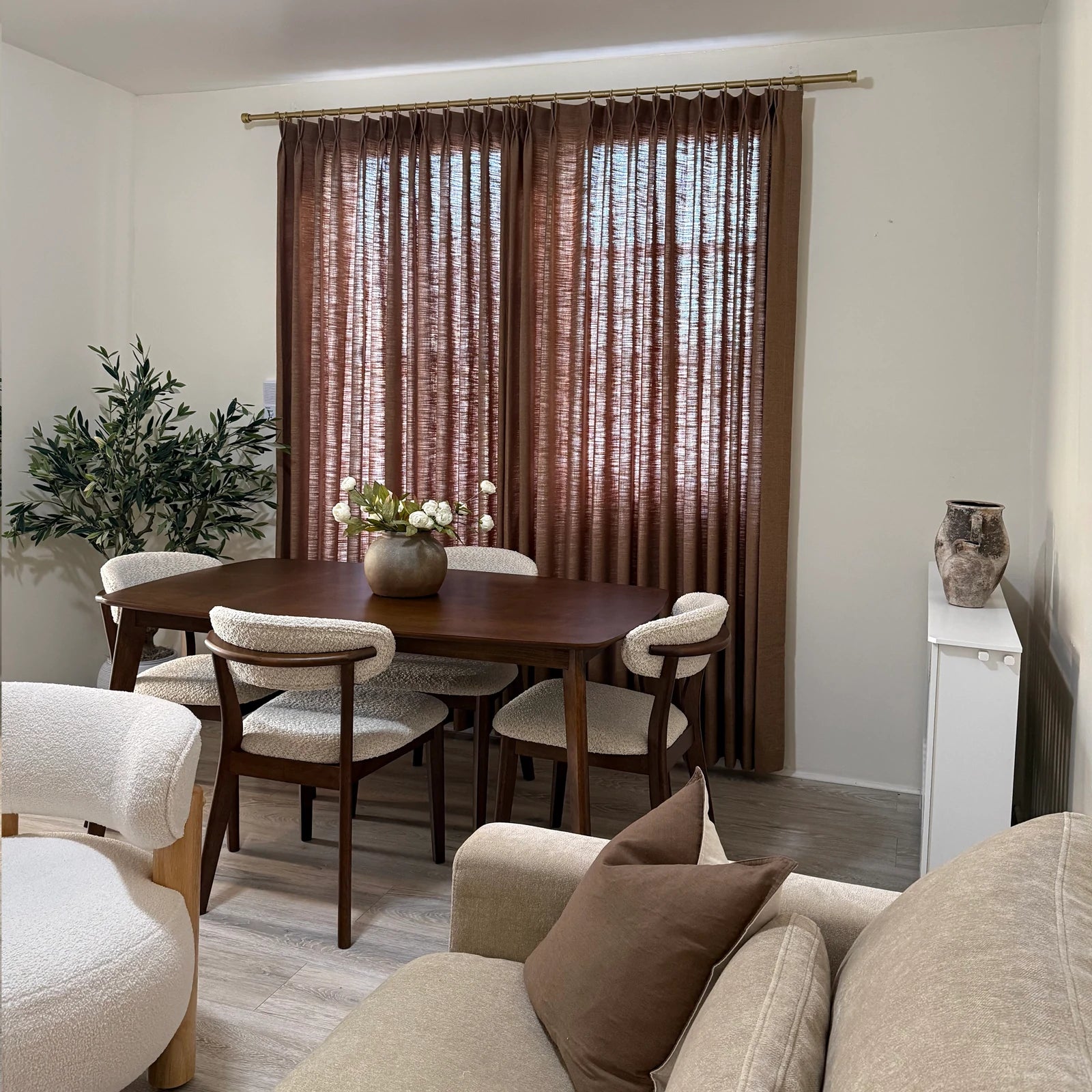 Jasper Dotted Linen Blend Curtains