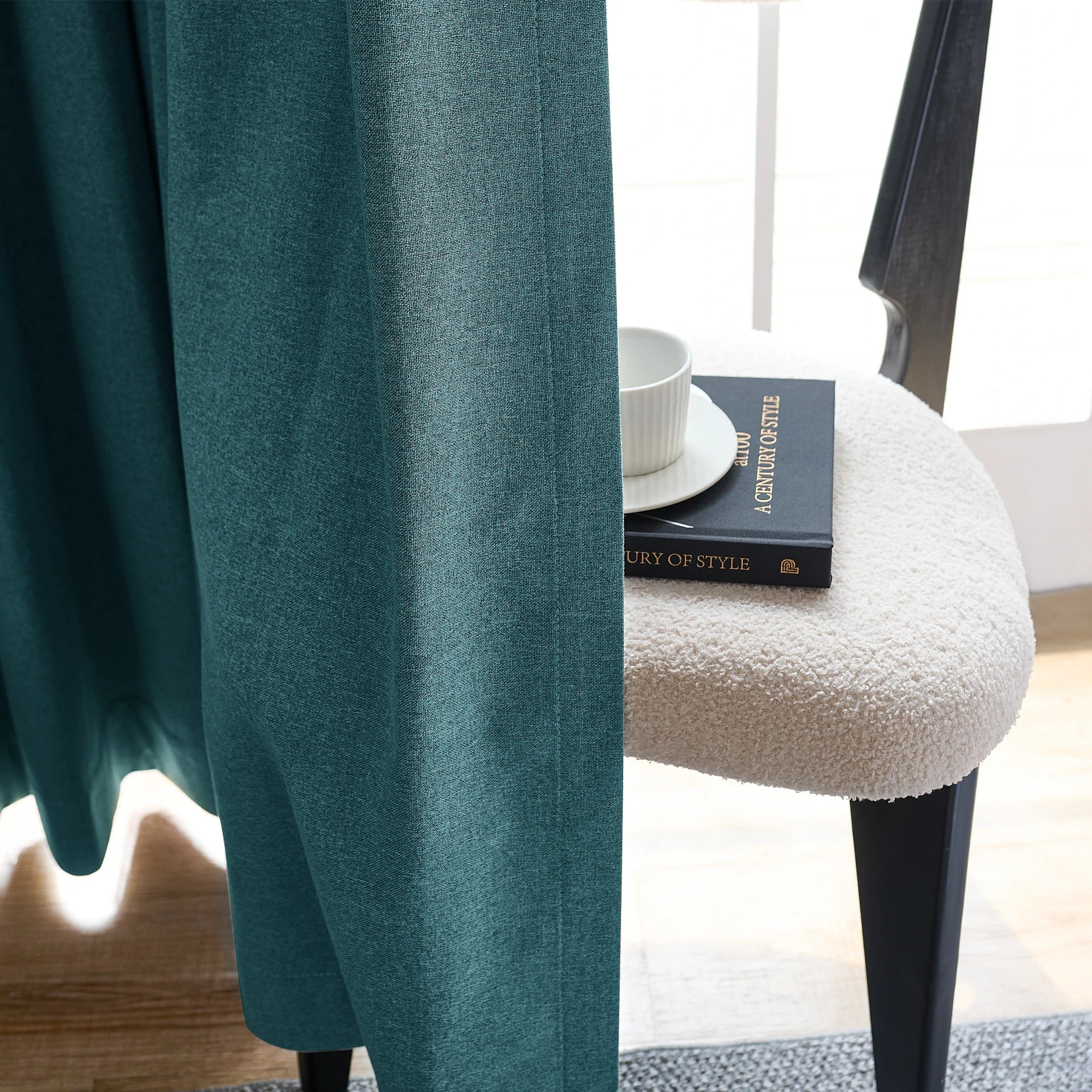 Orion Linen Look 100% Blackout Roman Shades