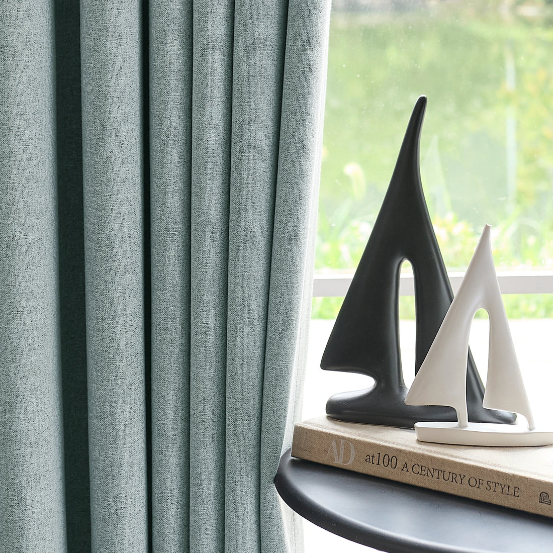 Orion Linen Look 100% Blackout Roman Shades