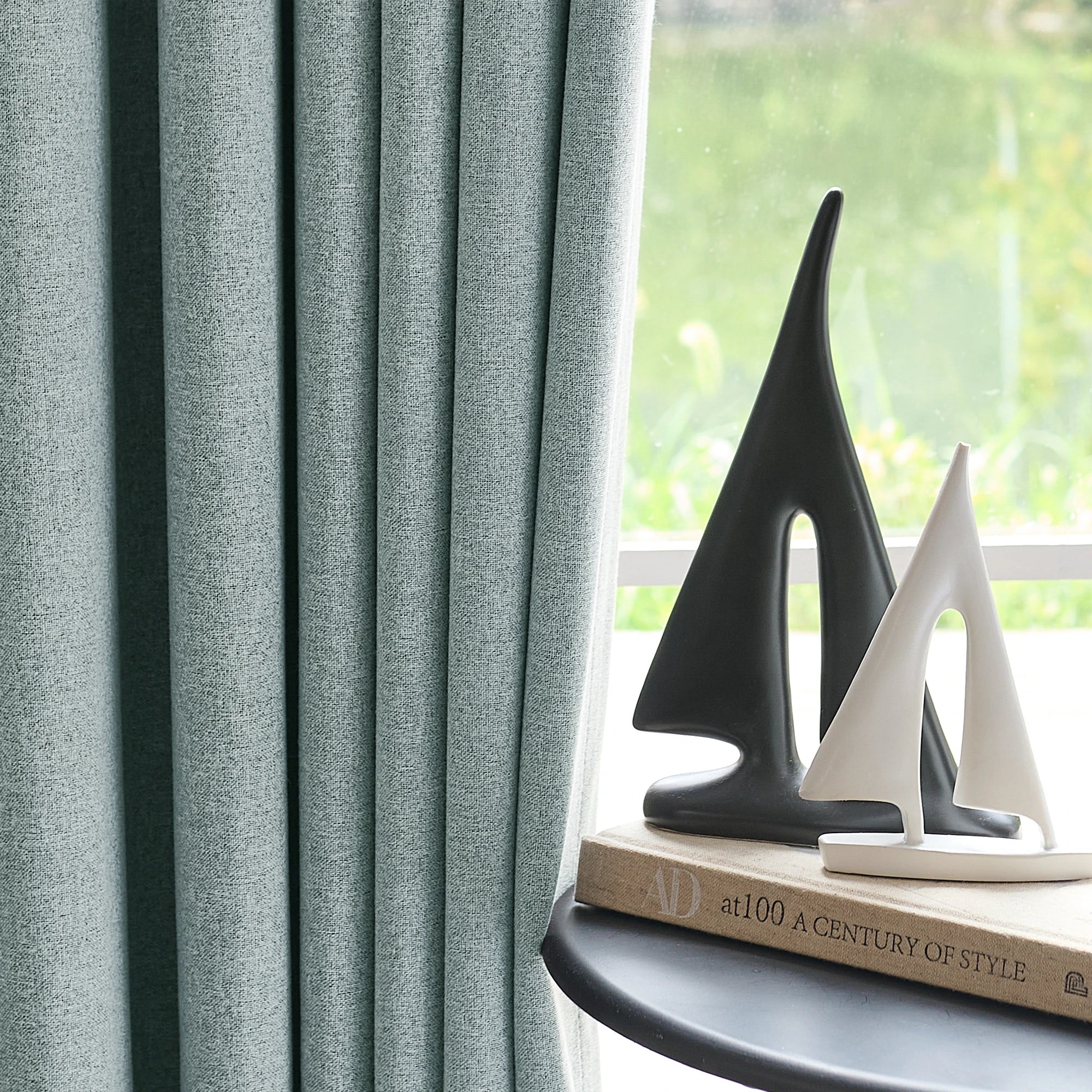 Orion Linen Look 100% Blackout Roman Shades
