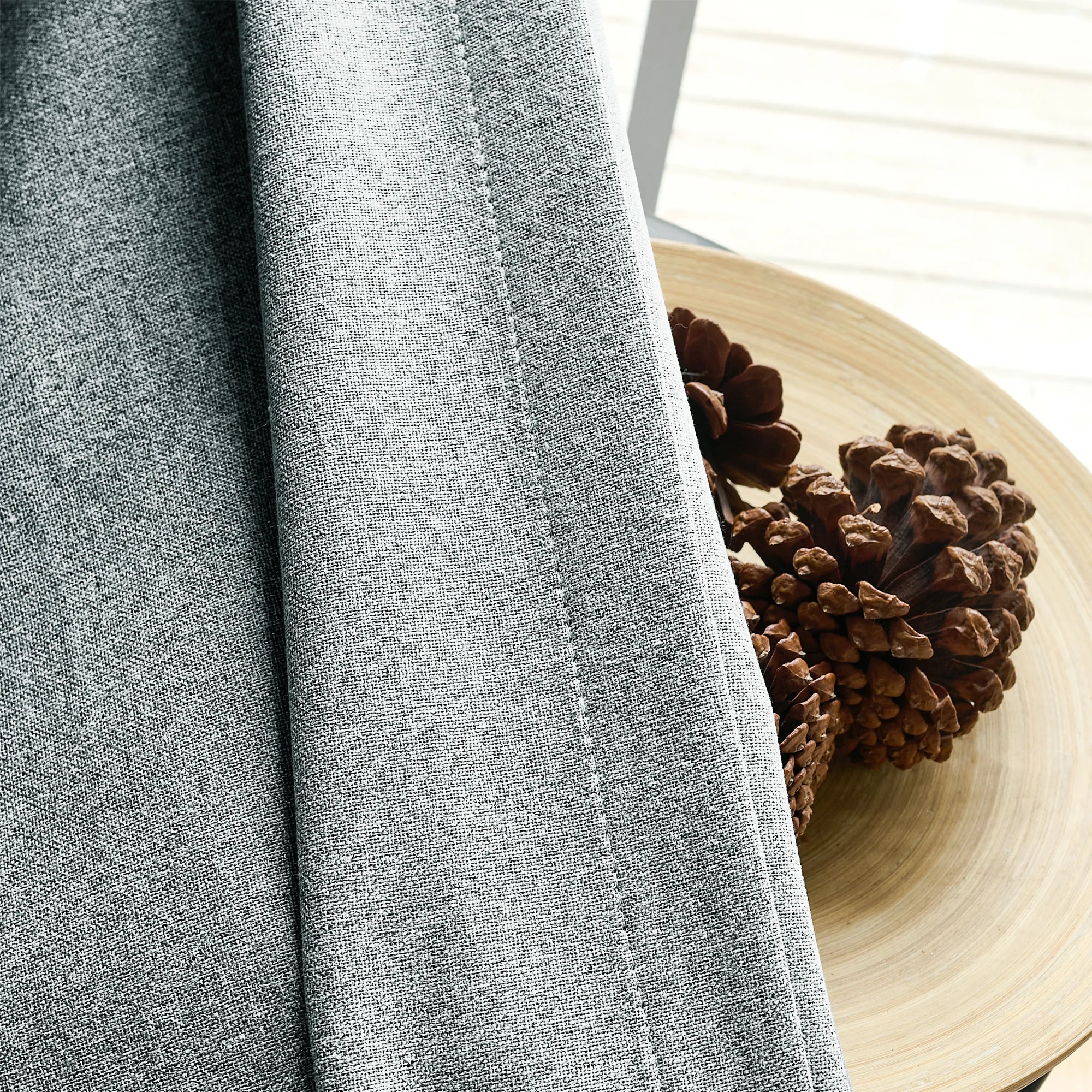 Orion Linen Look 100% Blackout Roman Shades
