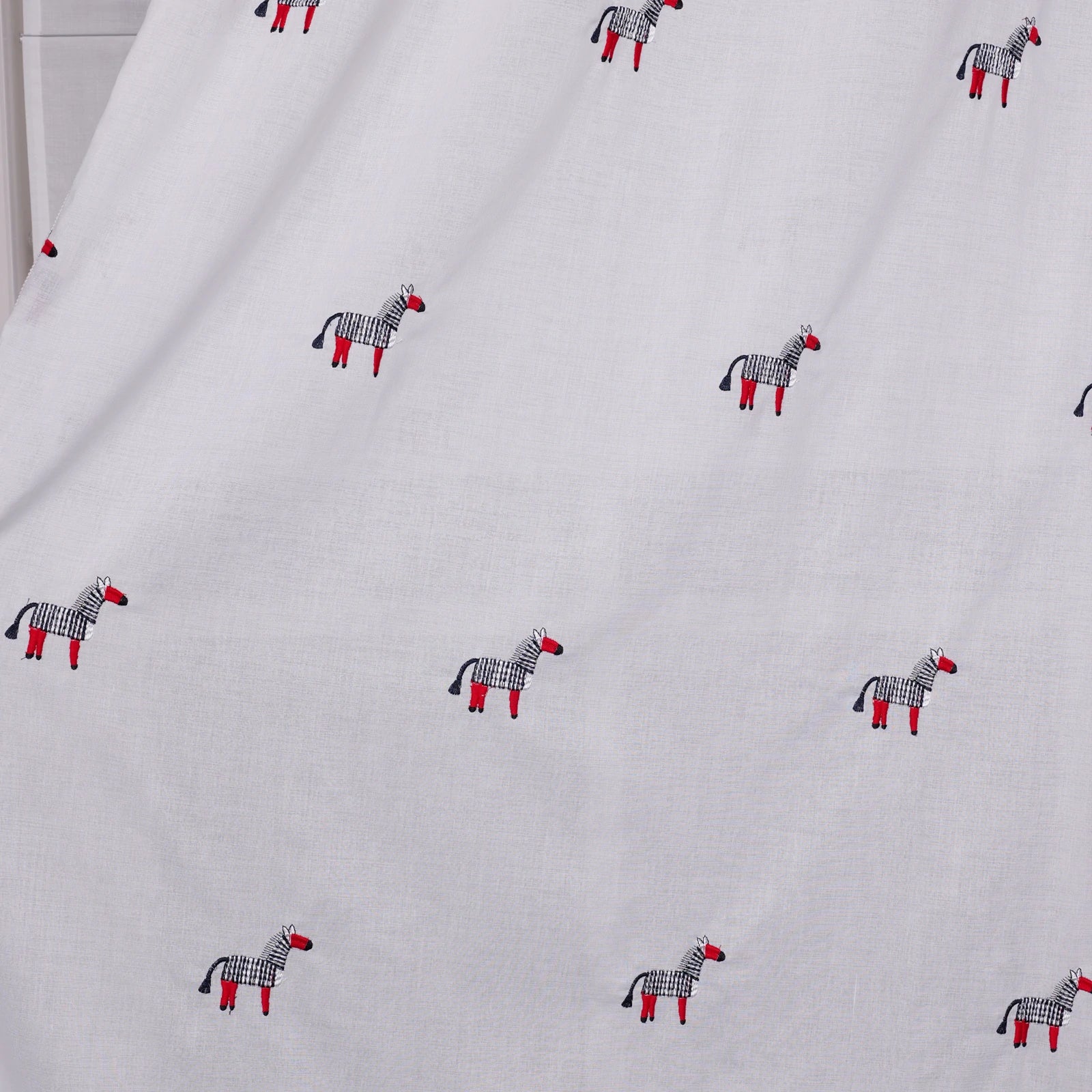 Bonnie Little Pony Embroidered Sheer Curtains