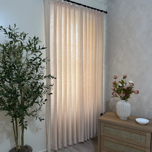 Jasper Dotted Linen Blend Curtains