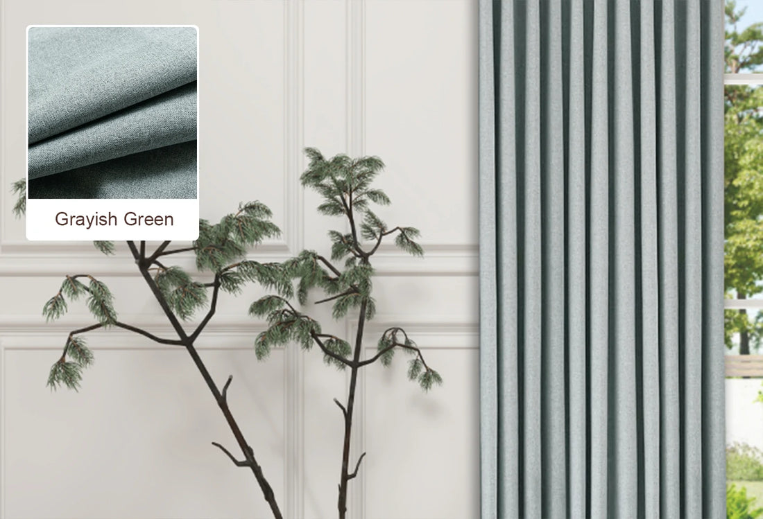 Grayish Green Curtains Free Swatches