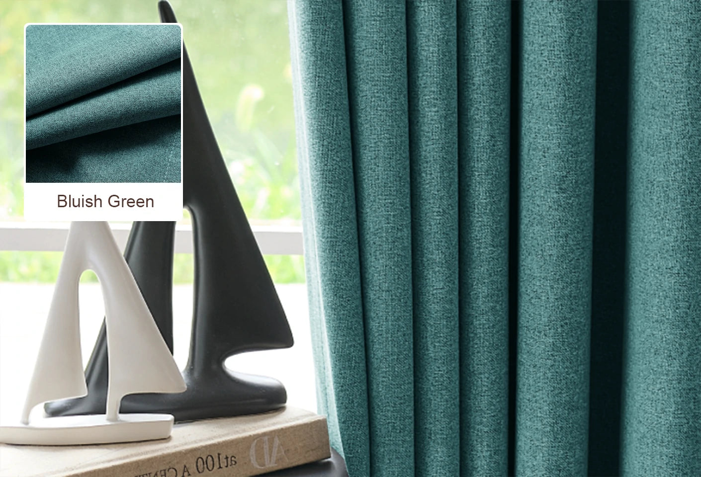 Bluish Green Curtains Free Swatches