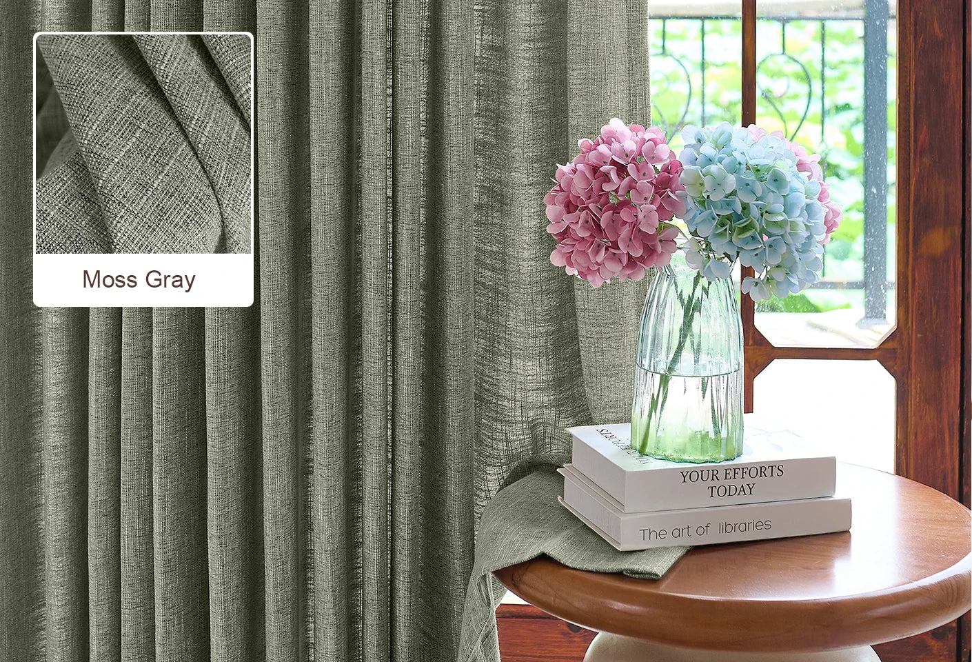 Moss Gray Curtains Free Swatches