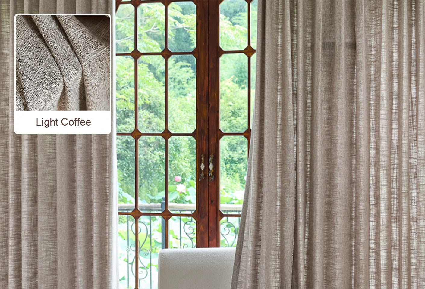 Light Coffee Curtains Free Swatches