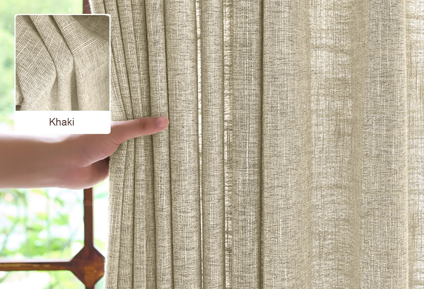 Khaki Curtains Free Swatches