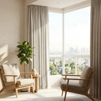 Alex 100% Balckout Linen Look Curtains