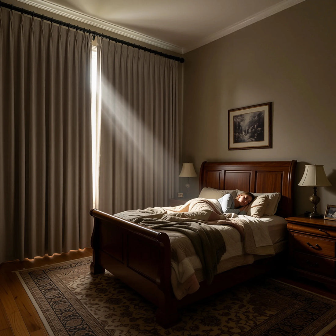 Alex 100% Balckout Linen Look Curtains