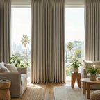 Alex 100% Balckout Linen Look Curtains