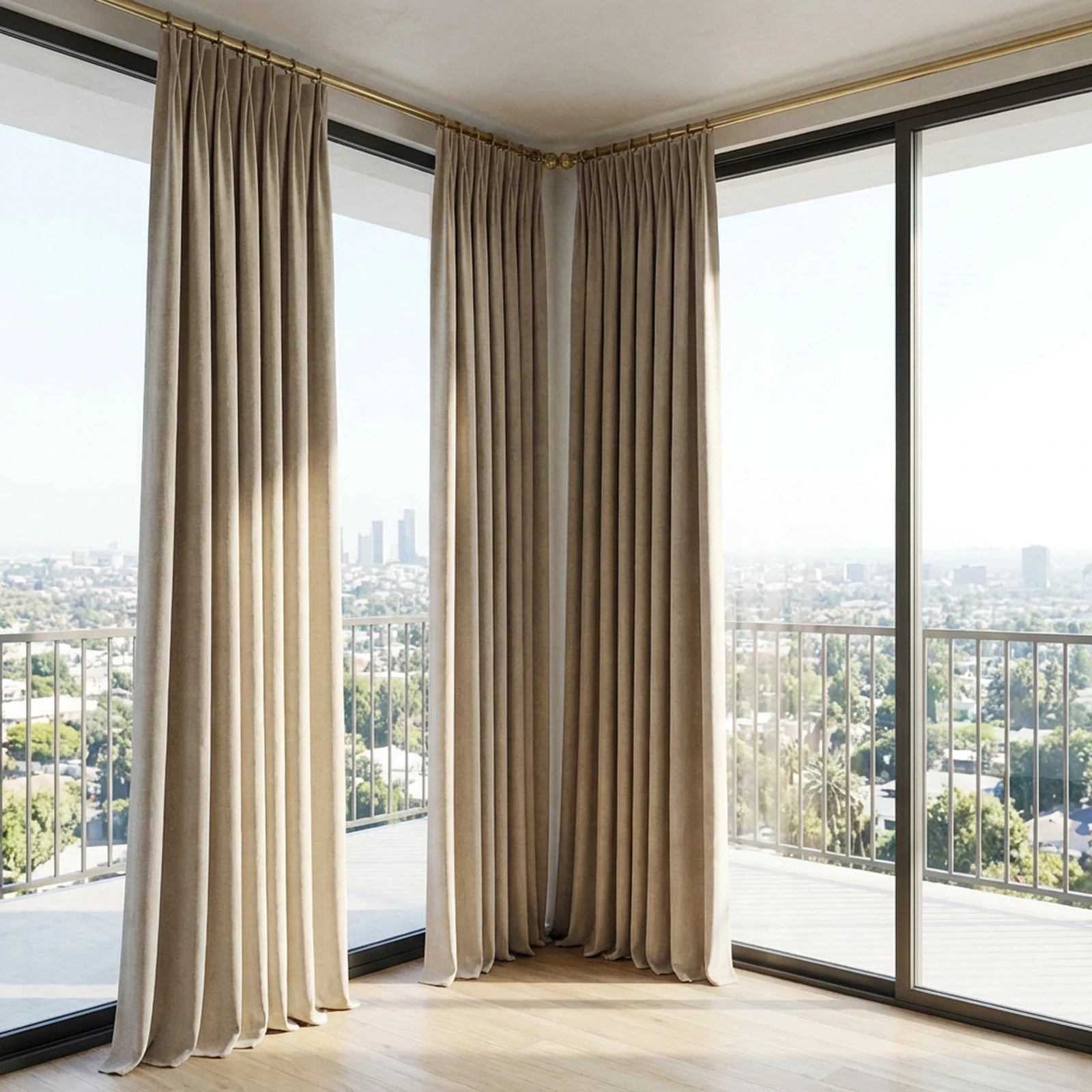 Alex 100% Balckout Linen Look Curtains
