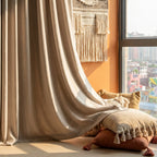 Alex 100% Balckout Linen Look Curtains