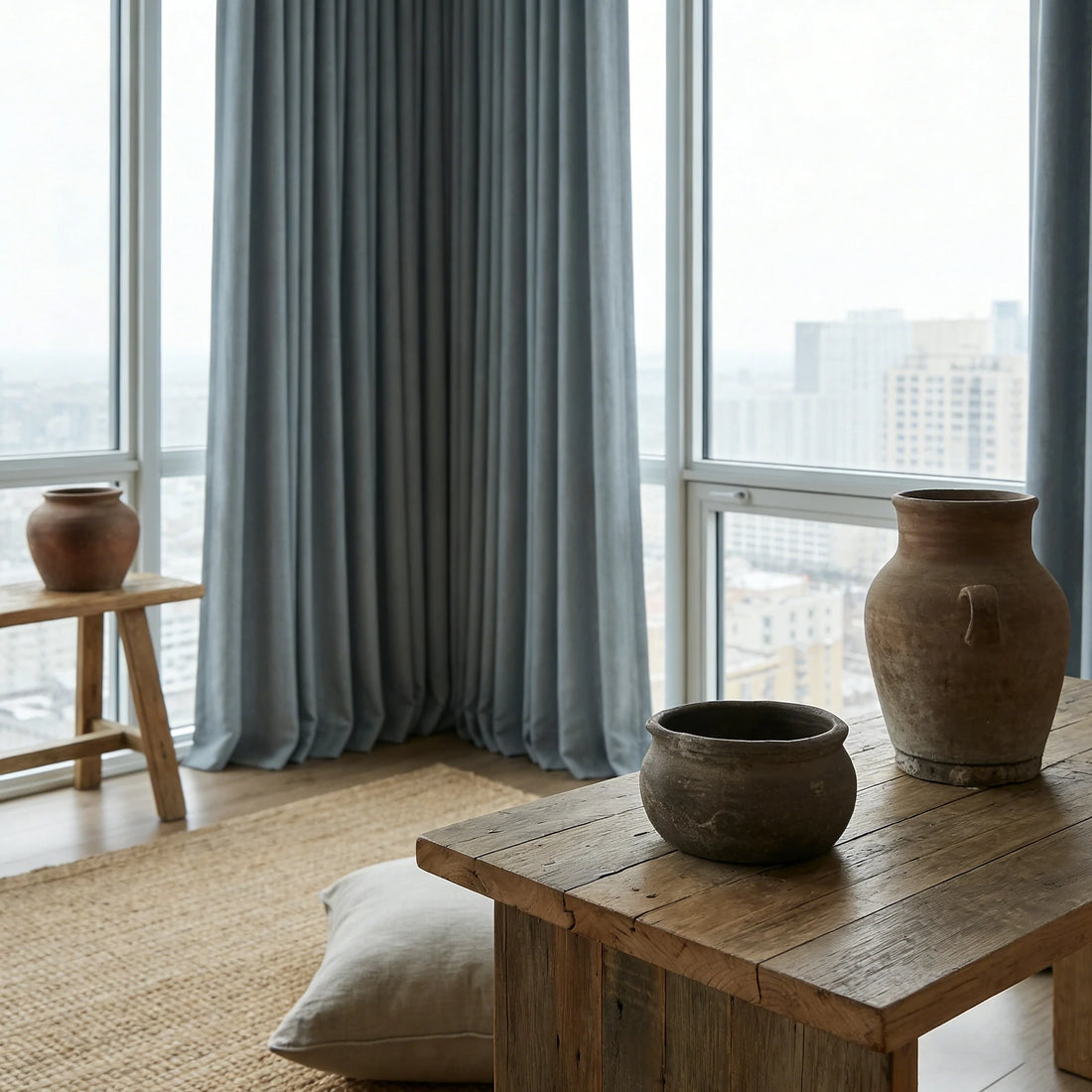Alex 100% Balckout Linen Look Curtains