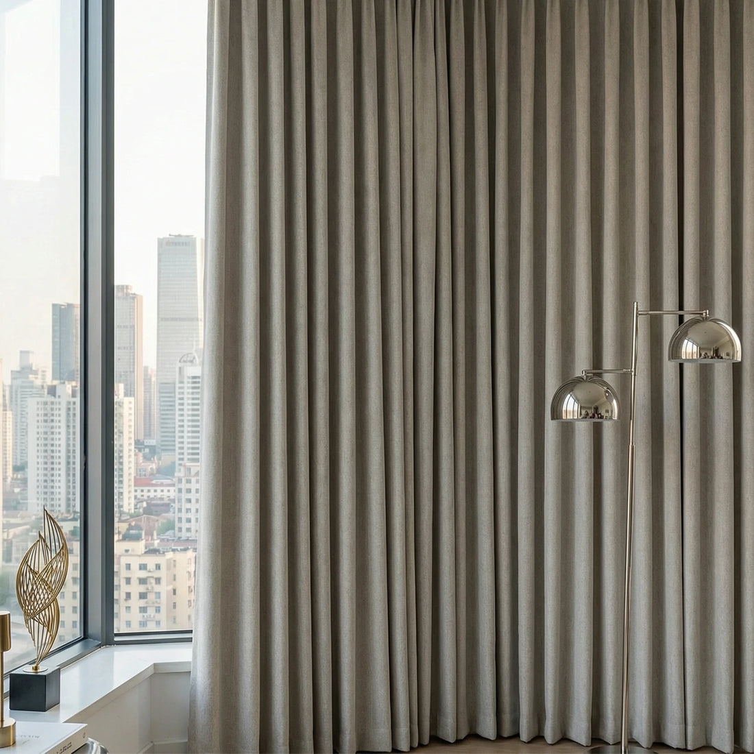 Alex 100% Balckout Linen Look Curtains