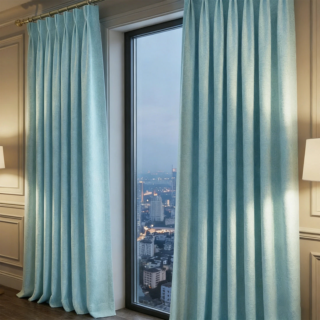 Alex 100% Balckout Linen Look Curtains