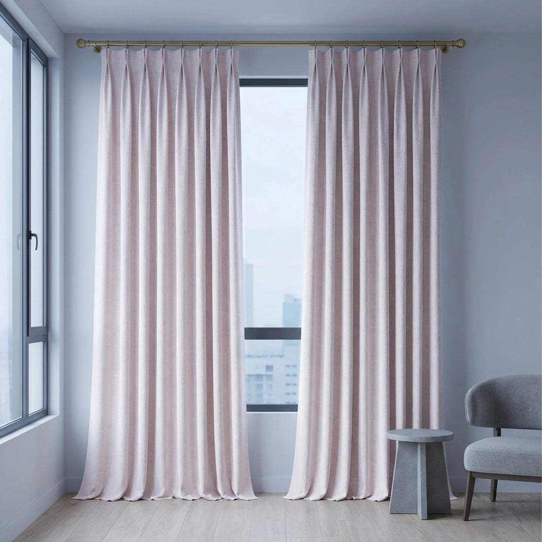 Alex 100% Balckout Linen Look Curtains