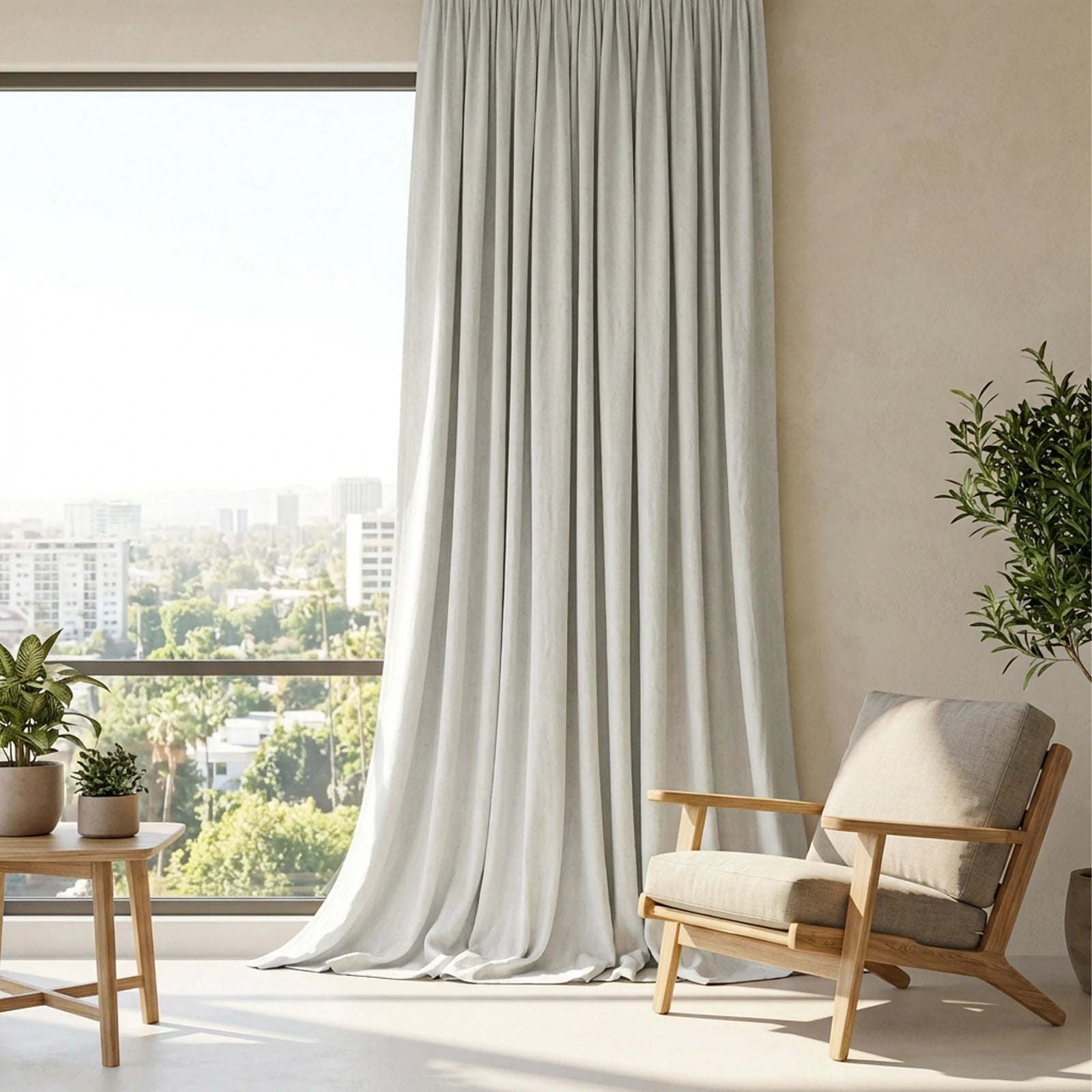 Alex 100% Balckout Linen Look Curtains