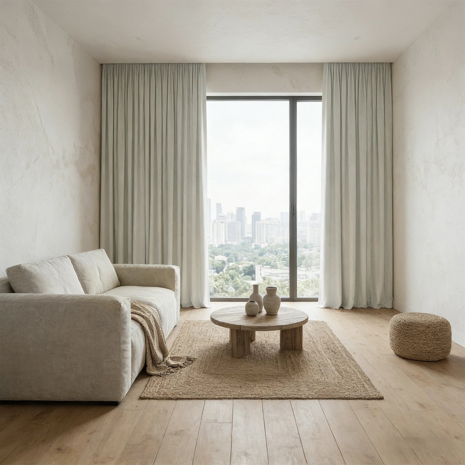 Alex 100% Balckout Linen Look Curtains