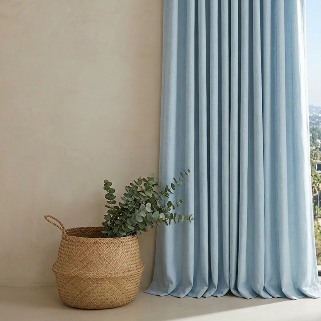 Alex 100% Balckout Linen Look Curtains