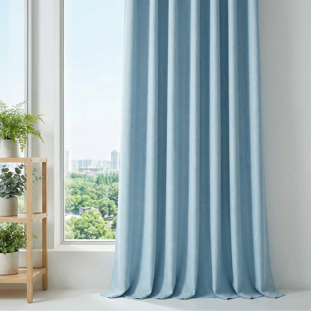 Alex 100% Balckout Linen Look Curtains