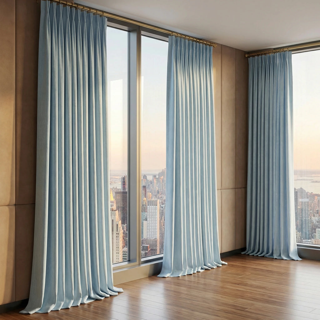 Alex 100% Balckout Linen Look Curtains