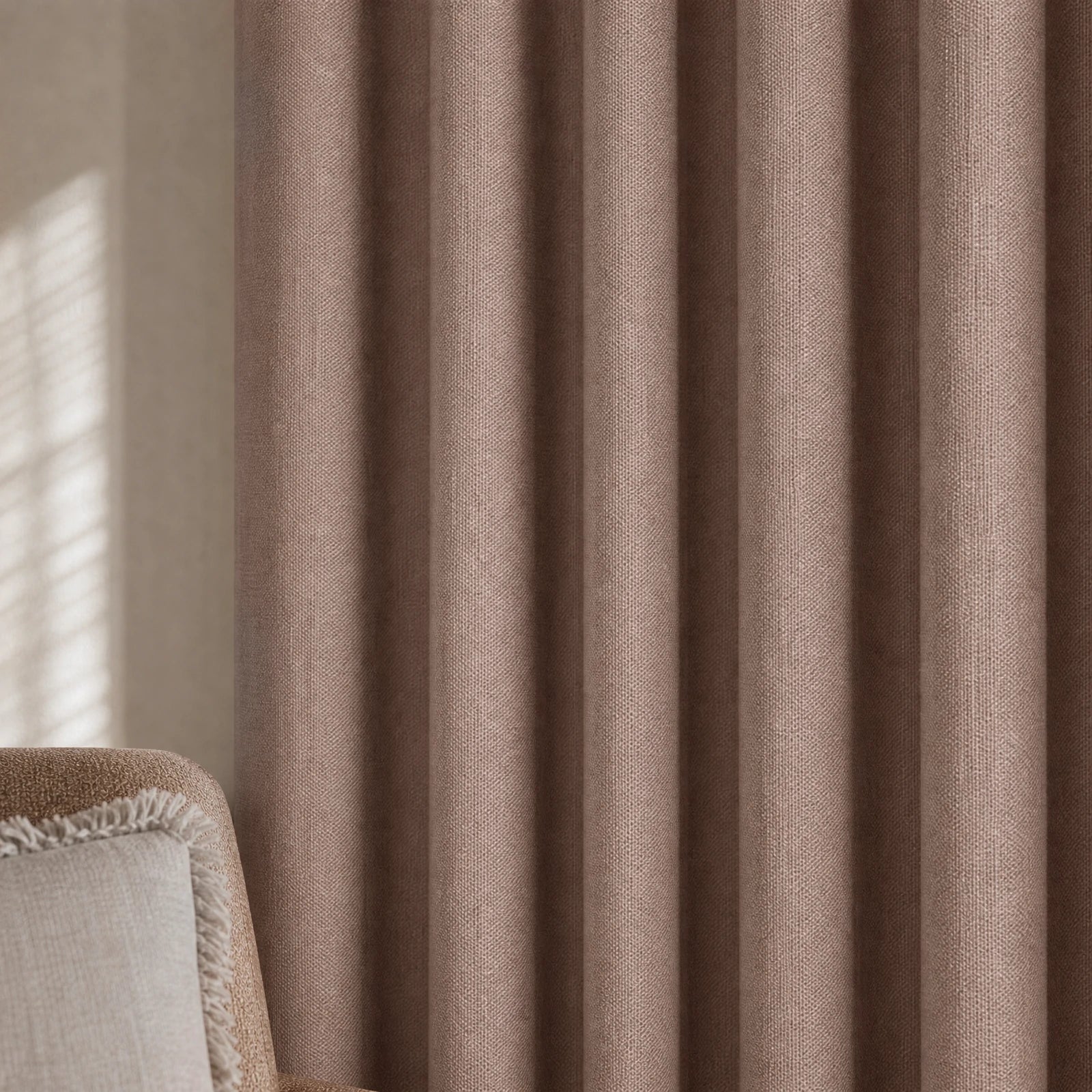 Alex 100% Blackout Linen Look Curtains