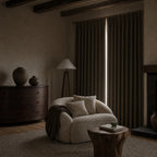 Alex 100% Blackout Linen Look Curtains