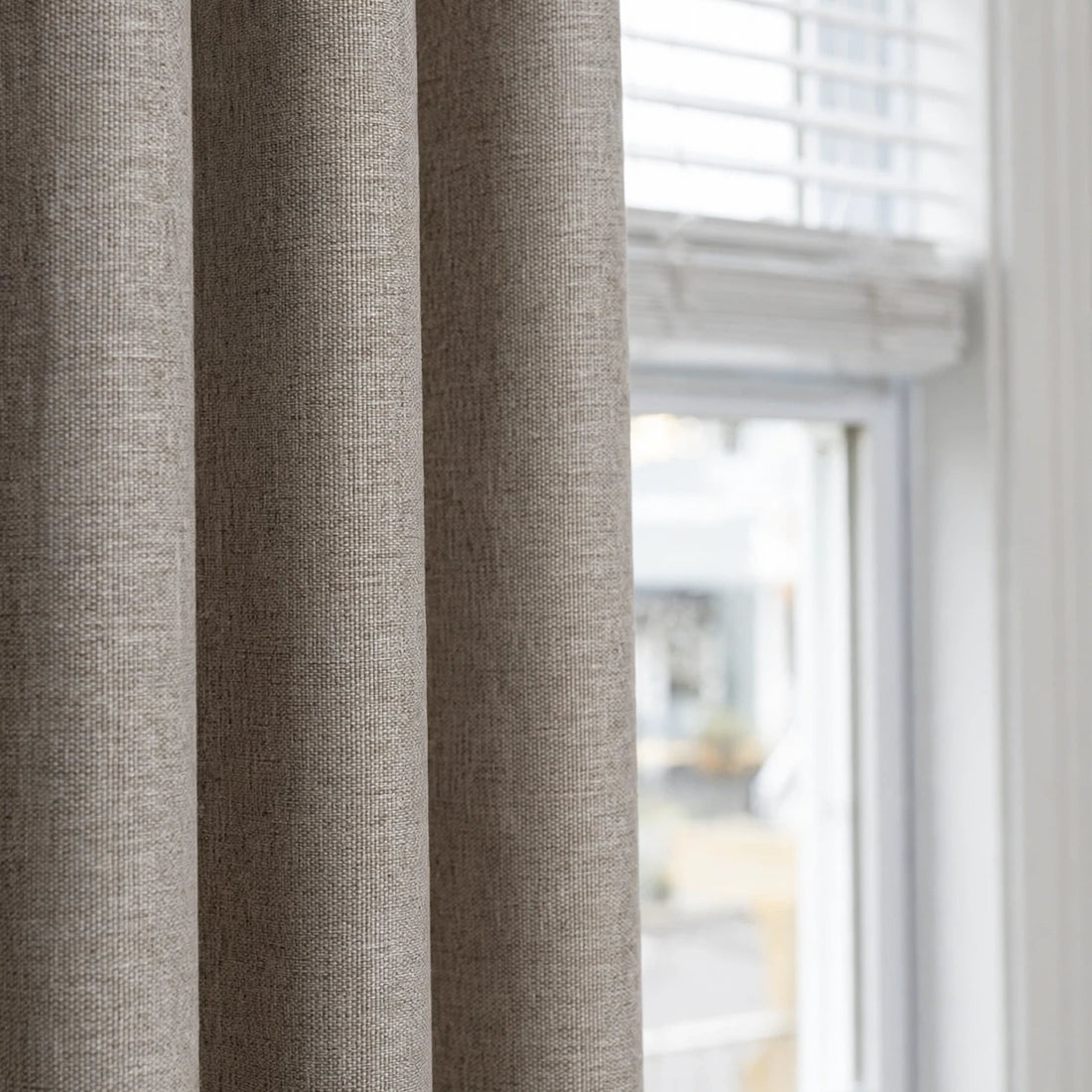 Alex 100% Blackout Linen Look Curtains