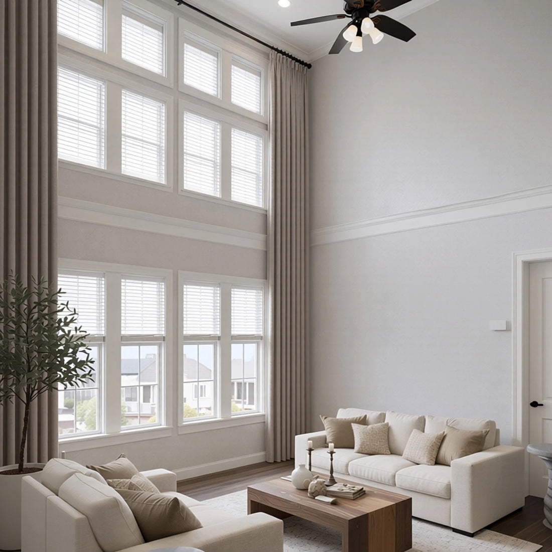 Alex 100% Blackout Linen Look Curtains