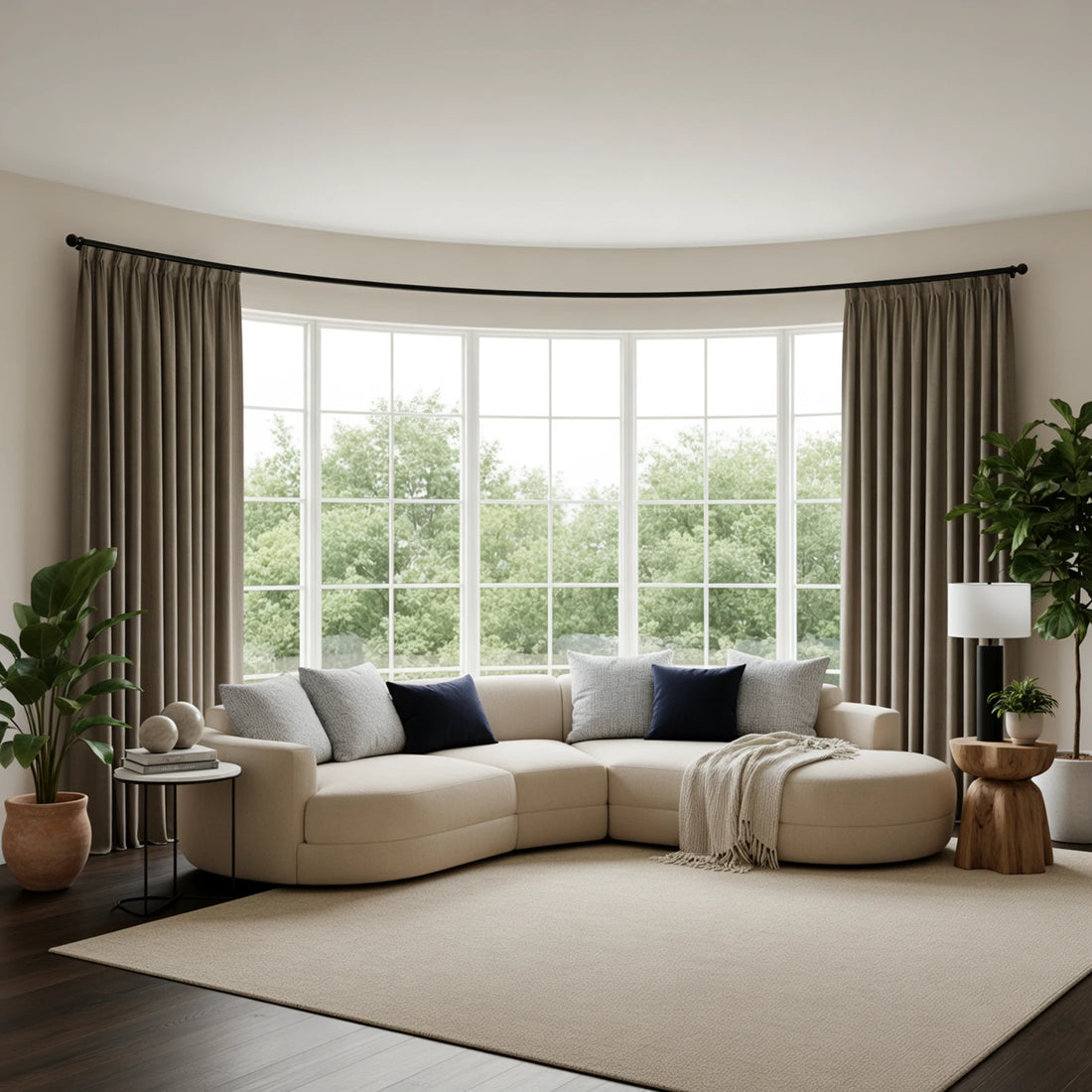 Alex 100% Blackout Linen Look Curtains
