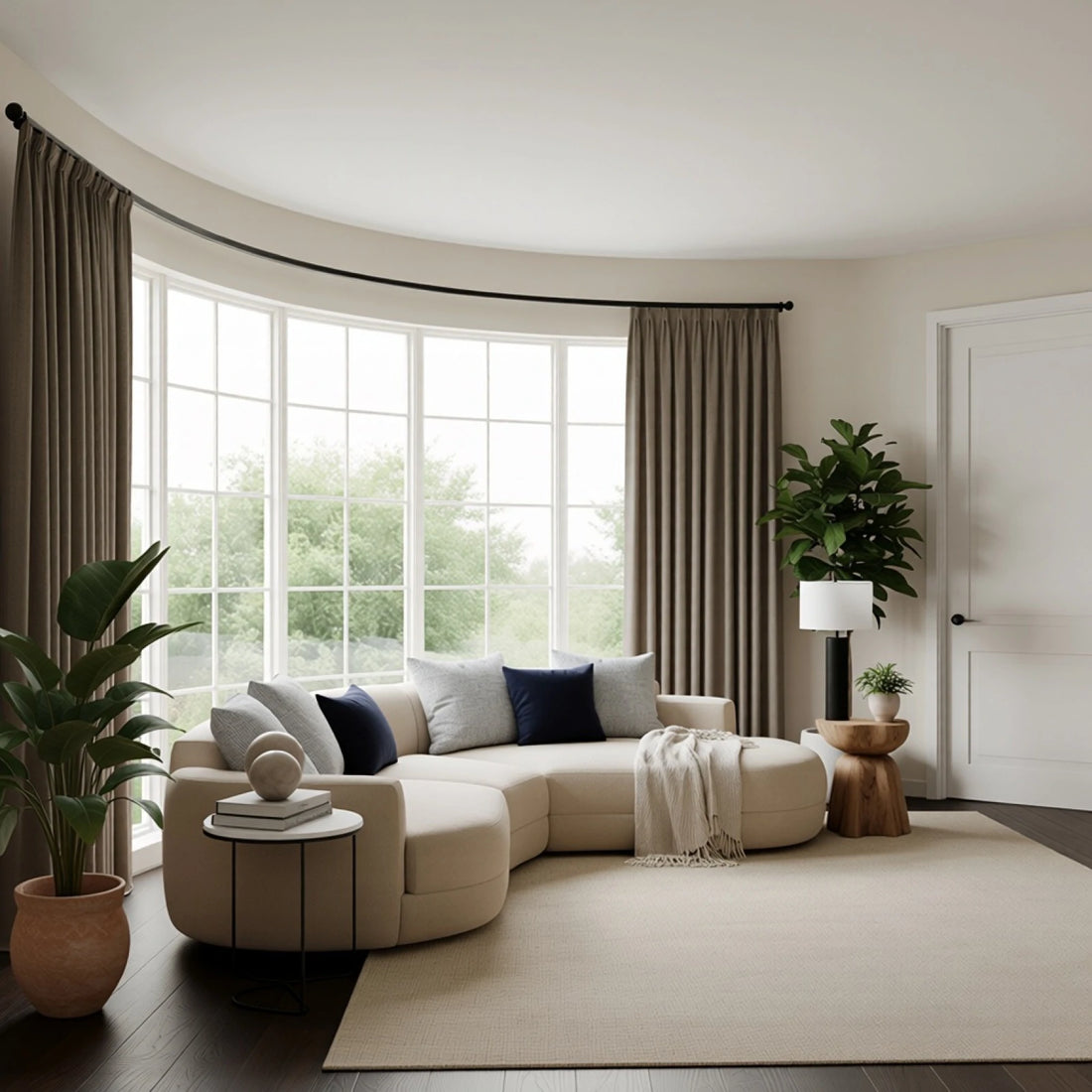 Alex 100% Blackout Linen Look Curtains