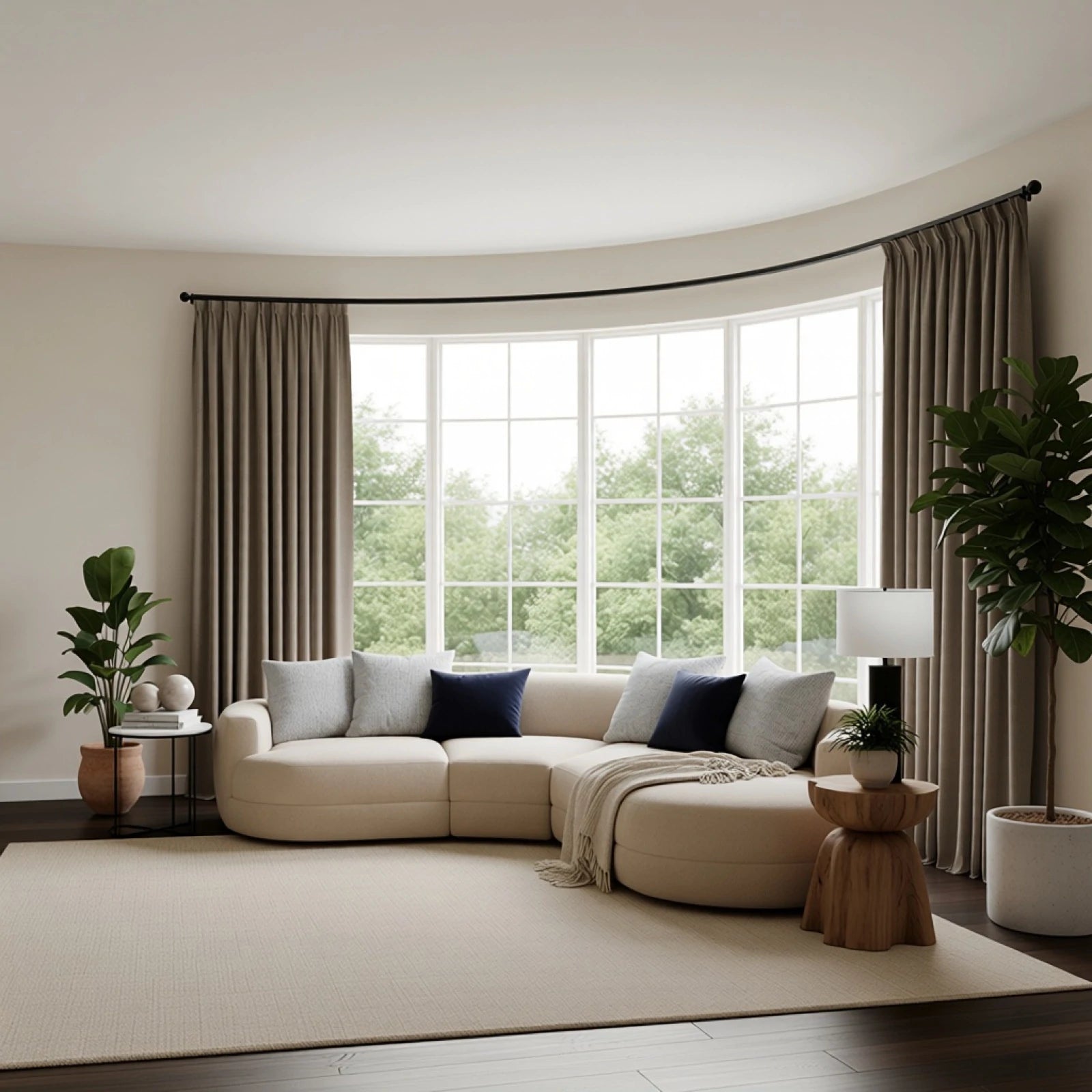 Alex 100% Blackout Linen Look Curtains