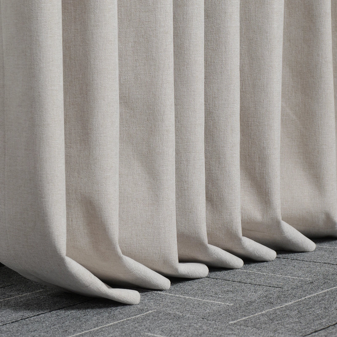 Alex 100% Blackout Linen Look Curtains