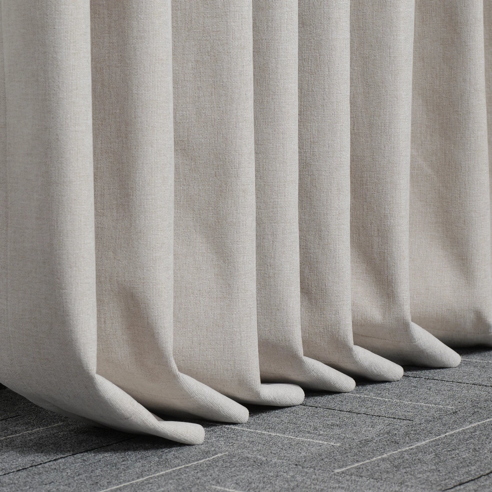 Alex 100% Blackout Linen Look Curtains