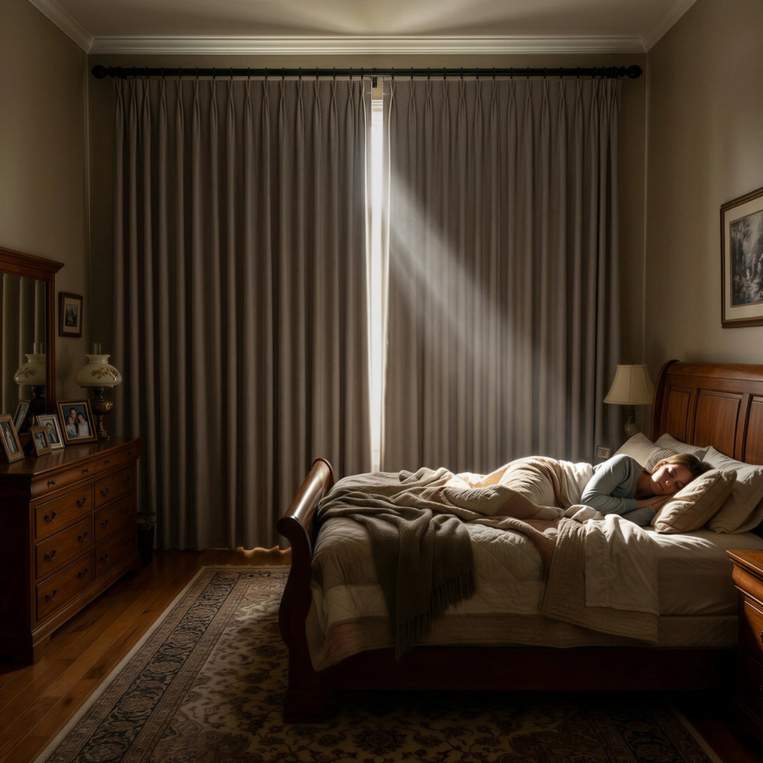 Alex 100% Blackout Linen Look Curtains