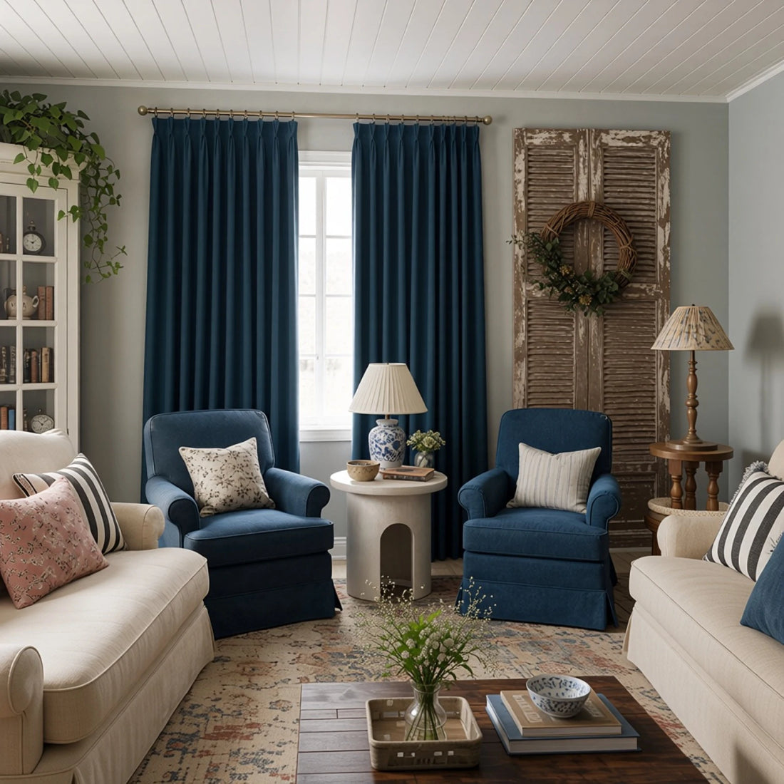 Alex 100% Blackout Linen Look Curtains
